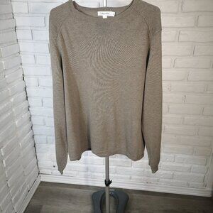 Calvin Klein Men's Size Large Brown Lightweight Straight Fit Sweater